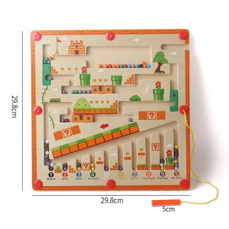 Montessori Manyetik Top Renk ve Sayı Labirenti